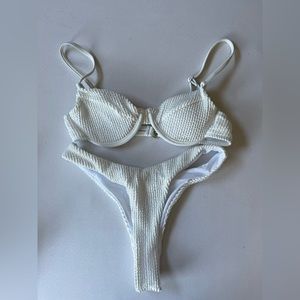 Shein Textured Bikini (White)
